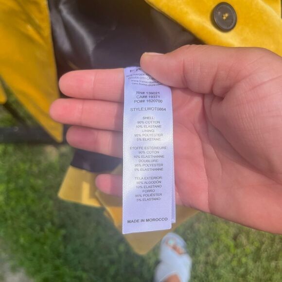 FRAME Denim Single Button Velvet Blazer NWT - Picture 14 of 15